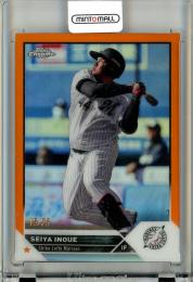 2023 TOPPS CHROME NPB ベースボールカード ロッテ 井上晴哉 #165 Orenge Refractor【15/25】《裏面ダメージ有り》