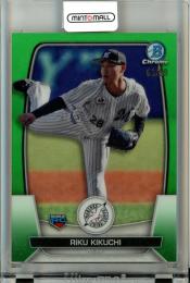 2023 TOPPS BOWMAN NPB ベースボールカード ロッテ 菊地吏玖 #81 Rookie Chrome Green Refractor【63/99】