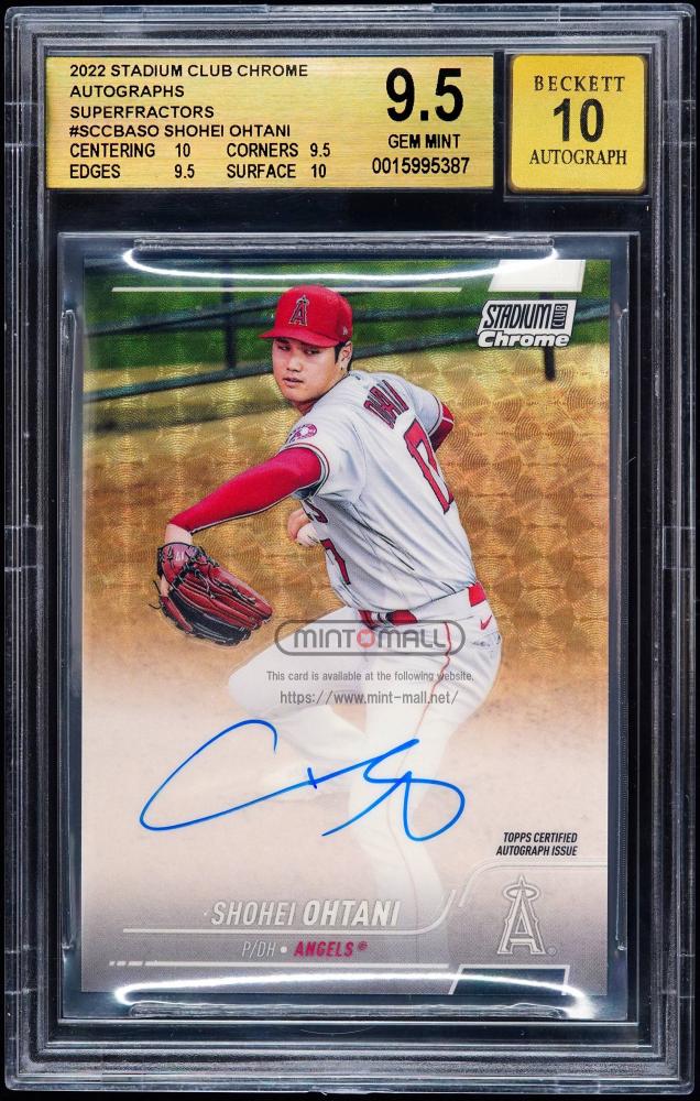 ミントモール / MINT VAULT店 (MSV委託品通販) / 2022 Topps Stadium Club Chrome #SCCBASO Shohei  Ohtani Aurographs Superfractors【1/1】【BGS GEM MINT 9.5 / AUTO 10】 Los  Angeles Angels