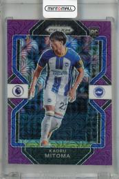 2022-23 Panini Chronicles Kaoru Mitoma Prizm Premier League Purple Mojo #230 RC Brighton & Hove Albion