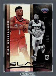 2019-20 PANINI BLACK Rookie Card Zion Williamson 【92/99】※角白欠けあり