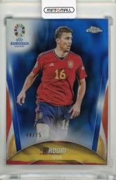 2024 Topps Chrome UEFA Euro Rodri Blue Lava Refractors #29【44/75】