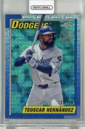 2025 Topps Series 1 Teoscar Hernandez '90 Topps Silver Pack Chrome Aqua Refractors #T90C122【122/199】