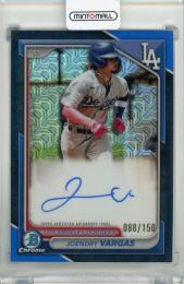 2024 Bowman Chrome Mega Box Joendry Vargas Autographs Blue Refractors #BMAJV【088/150】