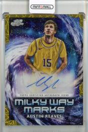 2023-24 Topps Cosmic Chrome Austin Reaves Milky Way Marks Refractors Gold Interstellar Refractors #MWMAR Los Angeles Lakers