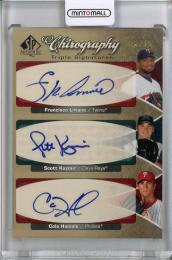 2006 SP Authentic Francisco Liriano/Scott Kazmir/Ce Hames Chirography Triple 【03/15】 Minnesota Twins/Tampa Bay Devil Rays/Philadelphia Philies