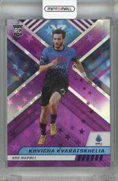 2022-23 Panini Chronicles Khvicha Kvaratskhelia XR Serie A Purple Astro #118 RC SSC Napoli