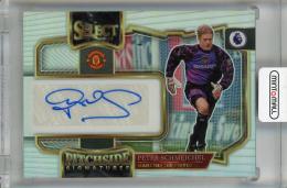 2022-23 Panini Select Premier League Peter Schmeichel  Pitchside Signatures Silver #26 Auto  Manchester United