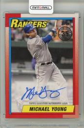 2025 TOPPS Series1 Michael Young 1990 Topps Autographs #90AMY Texas Rangers