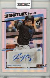 2020 PANINI DONRUSS  Isan Diaz AUTO Miami Marlins