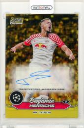 2023-24 Topps Stadium Club Chrome UEFA Benjamin Henrichs Autograph Gold Refractor Parallel【1/50 】 RB Leipzig