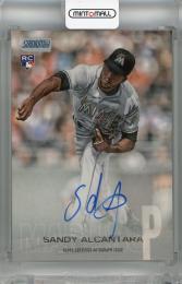 2018 Topps Stadium Club Sandy Alcantara Base Autographs #SCA-SA RC ※裏面白かけあり Miami Marlins