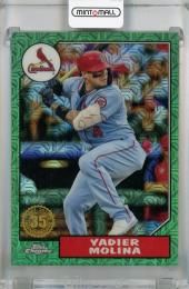 2022 Topps Series 1 Yadier Molina 1987 Topps Chrome Silver Pack Green Mojo #T87C-4【78/99】 St. Louis Cardinals