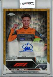 2023 Topps Chrome Formula 1 Lando Norris Chrome Autographs/Gold Wave Refractors/#CAC-LN【20/50】