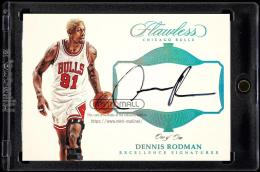 2016-17 Panini Flawless #64 Dennis Rodman Excellence Autograph Platinum【1/1】 Chicago Bulls