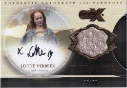 2019 Cryptozoic CZX Outlander  Lotte Verbeek as Geillis Duncan Autograph Wardrobe Relics 35/80