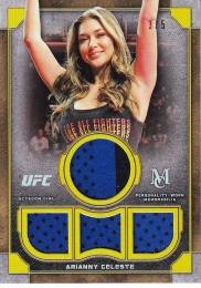 2019 Topps UFC Museum Collection  Arianny Celeste Single-Fighter Primary Pieces Quad Relics Legends Goldパラレル版 3/5