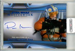 2021 Topps Star Wars MASTERWORK  Paul Sun Hyung Lee as Captain Carson Teva Autographs Blue Foil 09/99
