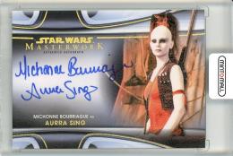 2021 Topps Star Wars MASTERWORK  Michonne Bourriague as Aurra Sing Autographs Canvas 14/25