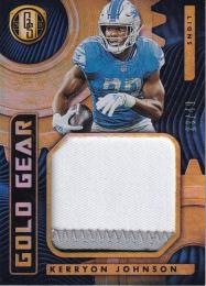 2019 Panini Gold Standard Cincinnati Bengals Kerryon Johnson Gold Gear Primeパラレル版 23/49