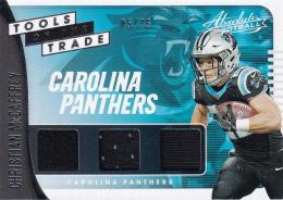 2019 Absolute Atlanta Falcons Christian McCaffrey Tools of the Trade Triple Materials 05/75