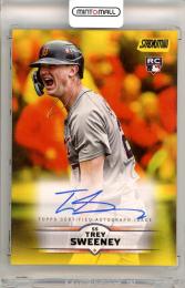2025 Topps Stadium Club Baseball Trey Sweeney #SCBA-TSW Base Autograph Yellow Parallel Tigers