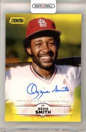2025 Topps Stadium Club Baseball Ozzie Smith #SCBA-OS Base Autograph Yellow Parallel Cardinals