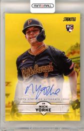 2025 Topps Stadium Club Baseball Nick Yorke #SCBA-NY Base Autograph Yellow Parallel Pirates