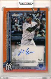 2025 Topps Chrome Update Series Baseball J.C.Escarra #AC-JE Chrome Update Autograph Orange Refractor Parallel【22/25】 Yankees