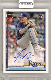 2026 Topps Series 1 Baseball Joe Rock #91A-JOE 1991 Topps Baseball Autograph Card Rays