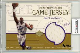 1999-00 Upper Deck Karl Malone Game Jerseys Century Club【96/100】