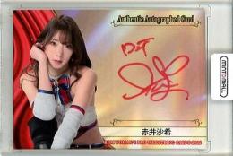 2022 BBM 女子プロレス  赤井沙希 直筆サインカード 50/65