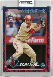 2024 Topps Series One Nolan Schanuel Team Color Variation Los Angeles Angels