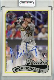 2024 Topps Series One Nick Gonzalez 1989 Topps Baseball Autograph Pittsburgh Pirates