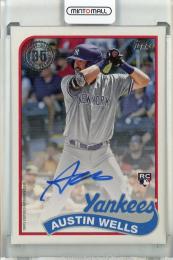 2024 Topps Series One Austin Wells 1989 Topps Baseball Autograph New York Yankees