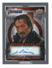 2020 UPPER DECK Avengers Endgame & Captain Marvel Hiroyuki Sanada as Akihko Legends Never Die Casual Autograph