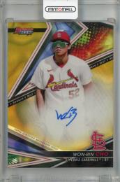 2022 Topps Bowman’s Best Won-Bin Cho Best of 2022 Autographs Gold Lava #B22-WC【63/75】 St. Louis Cardinals