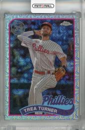 2024 Topps Series 1 Trea Turner 1989 Topps Baseball Chrome Silver Packs #T89C-64 Philadelphia Phillies