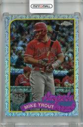 2024 Topps Series 1 Mike Trout 1989 Topps Baseball Chrome Silver Packs #T89C-17 Los Angeles Angels