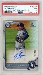 2022 Bowman Chrome Taj Bradley Prospect Autographs【405/499】 Tampa Bay Rays