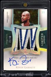 2004-05 Upper Deck Exquisite Collection LL-KG1 Kevin Garnett Limited Logos【21/50 Jersey#】 Minnesota Timberwolves