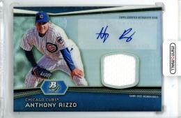 2012 Topps Bowman Platimum Anthony Rizzo #AR-AR Autograph Relic Card Cubs