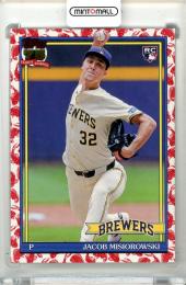 2026 Topps Series 1 Baseball Jacob Misiorowski #T91-74 1991 Topps Baseball Koi Fish Parallel Brewers