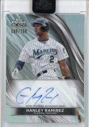 2024 Topps Chrome Black Hanley Ramirez Base Autograph Refractor【088/150】 Florida Marlins