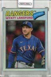 2026 Topps Heritage Wyatt Langford Chrome Refractors #340 Texas Rangers
