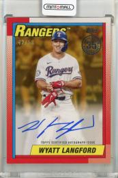 2025 Topps Update Wyatt Langford 90 Topps Autographs Gold #90AUWL【42/50】 Texas Rangers
