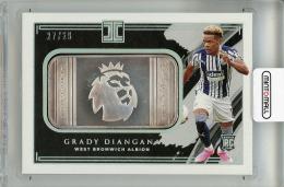 2020-21 PANINI Impeccable Premier League Grady Diangana 1Troy Ounce Silver Bar Logo (RC)【27/29】