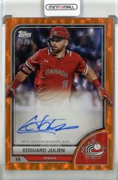 2023 Topps World Baseball Classic Edouard Julien Autographs Orange Cracked Ice【18/25】 Minnesota Twins