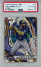 2024 Bowman's Best Jackson Chourio Wave Refractors【PSA 10】《Gem-MINT》 Milwaukee Brewers
