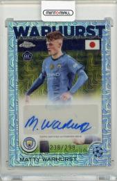 2024-25 TOPPS UEFA Club Competitions Japan Edition Matty Warhurst Chrome Base Autograph #CAMW【238/299】 Manchester City